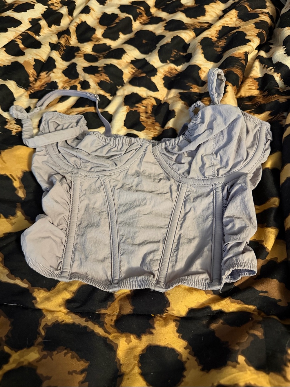 Light lilac Women's Corset-Style Crop Top